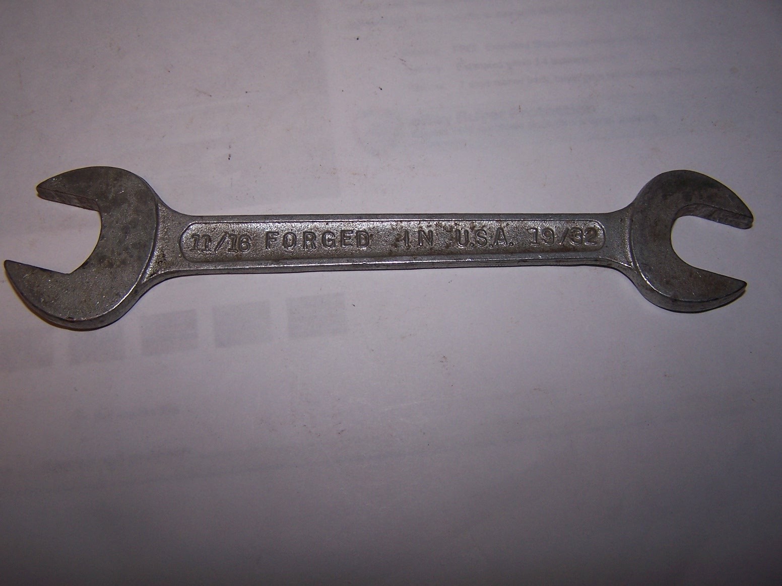 19/32 open ended wrench
