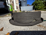 damaged brake shoe