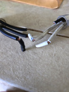 cut insulation on brake wires