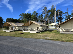 rental tents at the campground