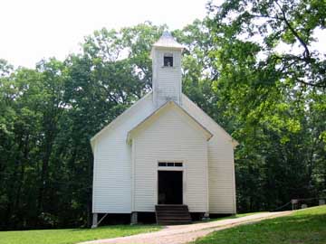 Cades Cove Baptist Church Back Entrance