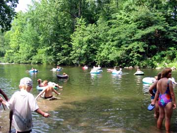 Tubing down the Little River