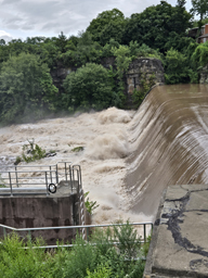 waterfall in kingston after heavy rain